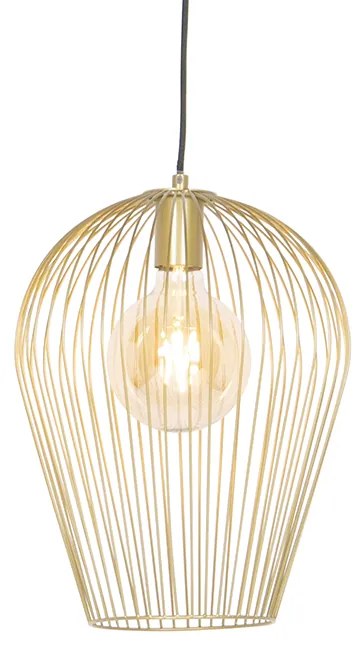Lampada a sospensione di design dorata - Wire Ario