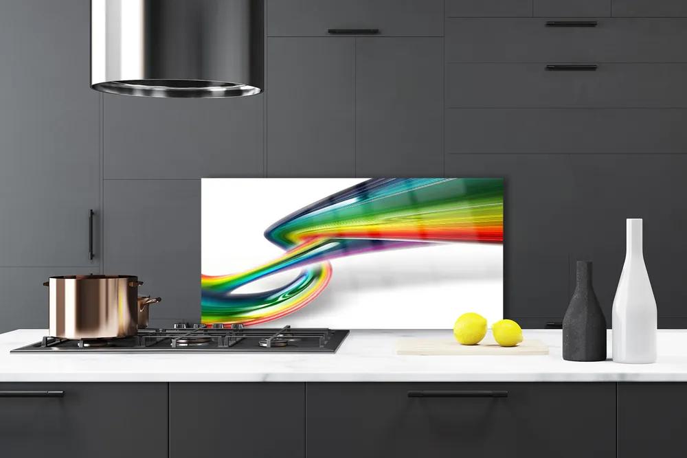 Pannello cucina paraschizzi Astrazione dell'arte arcobaleno 100x50 cm