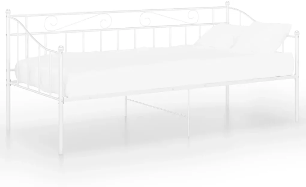 Telaio divano letto bianco in metallo 90x200 cm