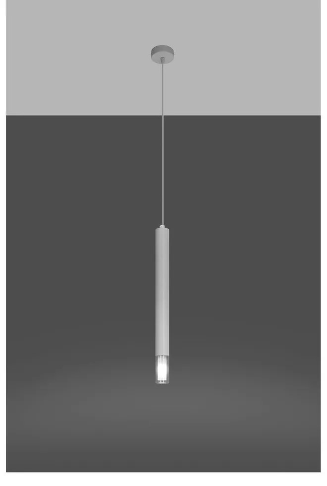 Lampadario bianco in metallo ø 8 cm Vittoria – Sollux