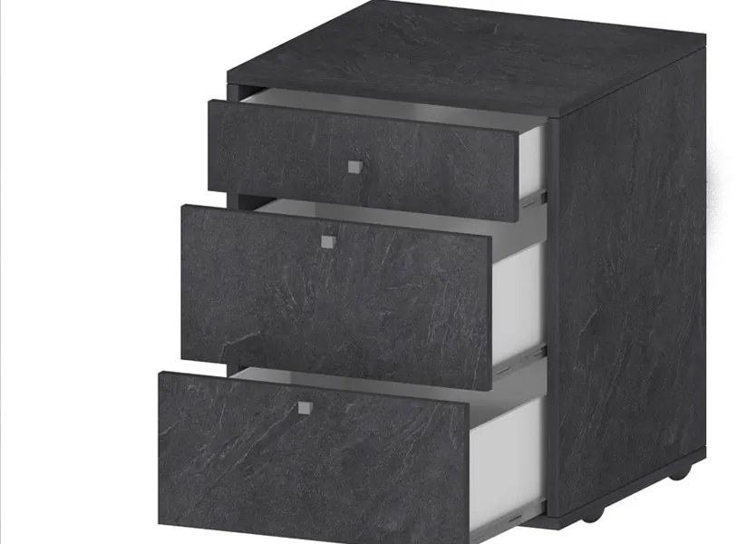 Cassettiera con Ruote DALIA – 47x45x61,2 cm, Colore Report, 3 Cassetti