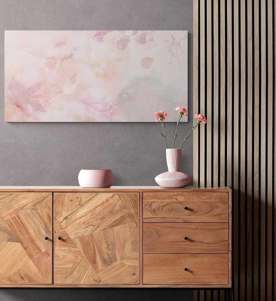 Quadro su tela – Foglie pastello
