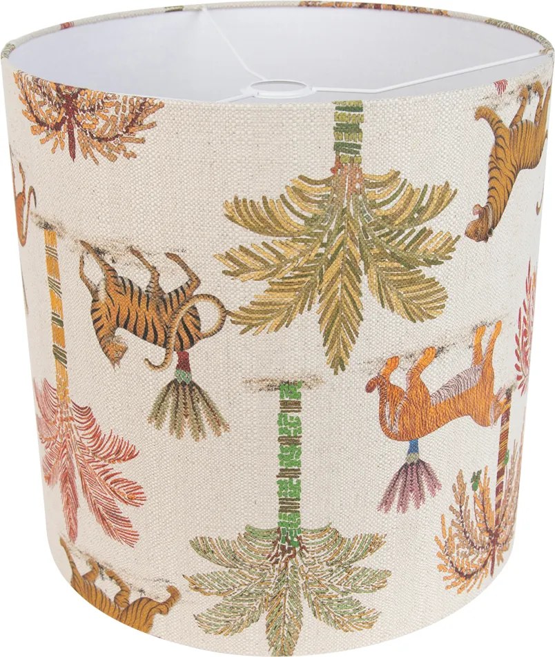 Paralume in tessuto multicolore con stampa animalier 40/40/40