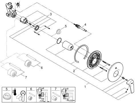GROHE 29117000 - Miscelatore per vasca LINEARE, cromo lucido