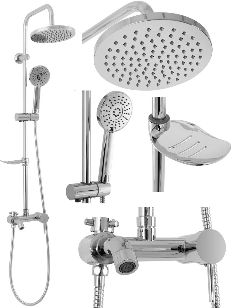 Set Doccia da incasso LUIS Chrome