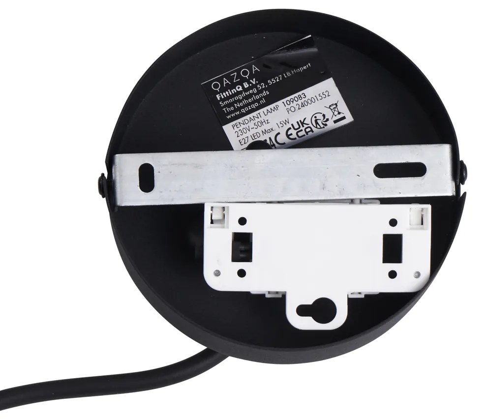 Lampada a sospensione da esterno nera IP44 - Cava