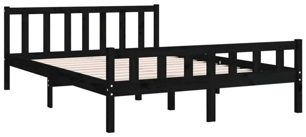 Giroletto nero in legno massello 120x200 cm