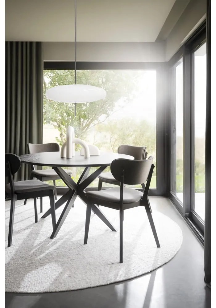 Tavolo da pranzo rotondo con piano in rovere 120x120 cm Calverton - Rowico