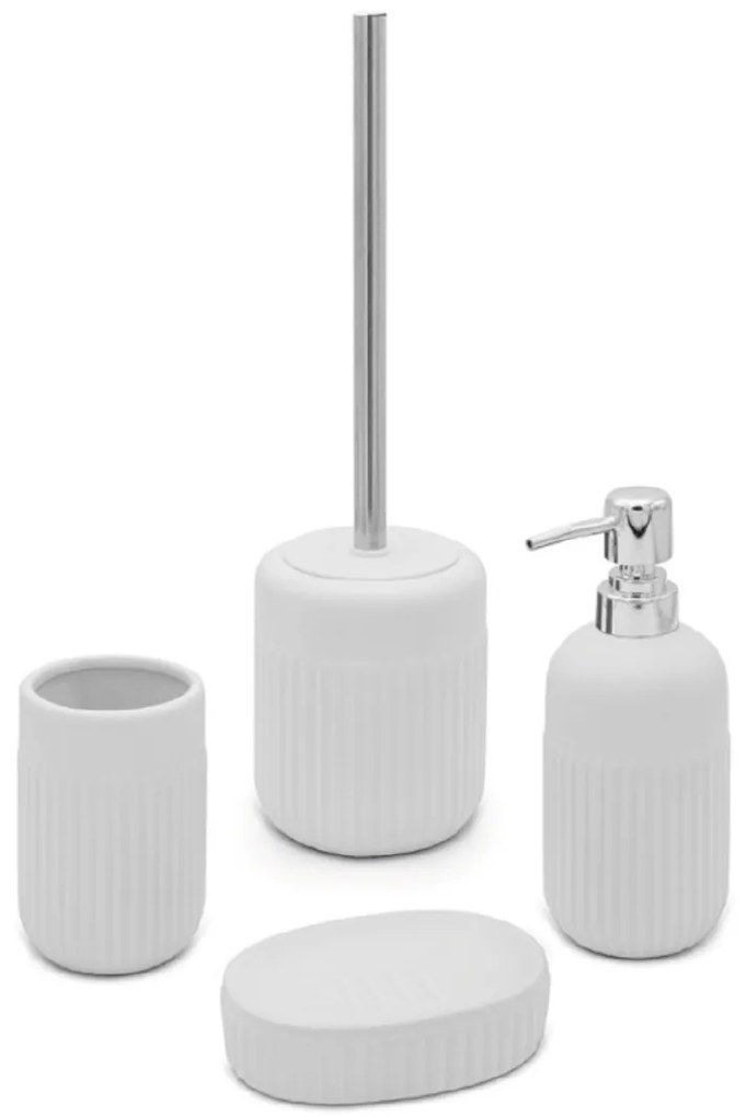 Set 4 Accessori D'Appoggio Feridras "Nevada" Bianco