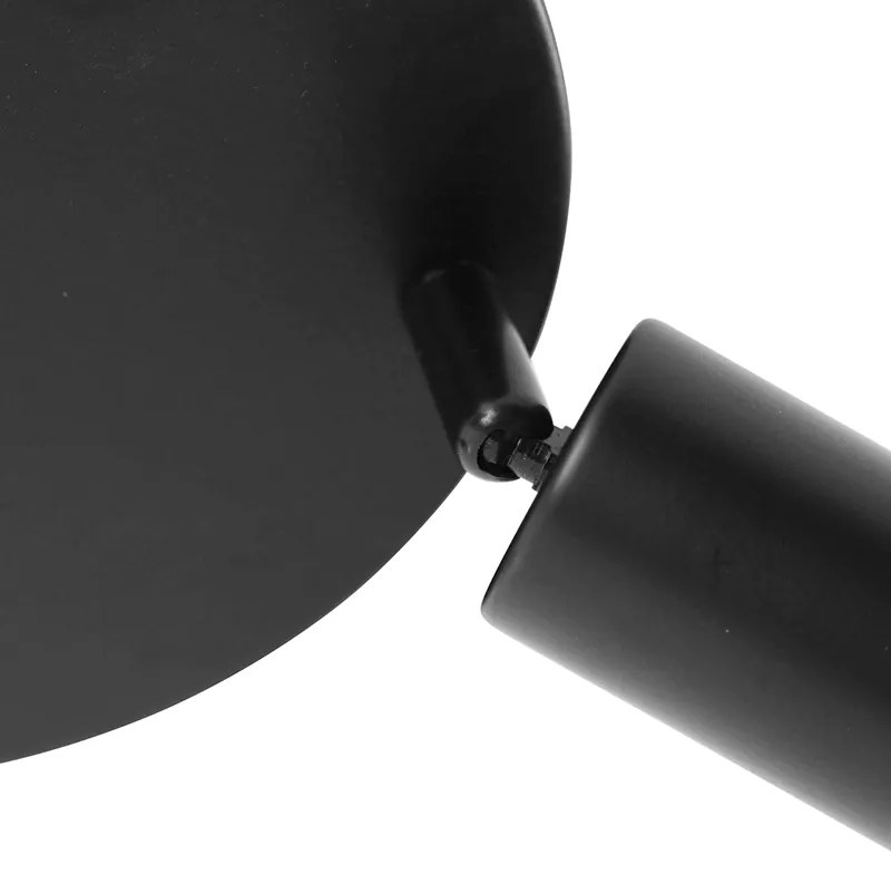 Plafoniera moderna nera 3 luci rotonda - Facil