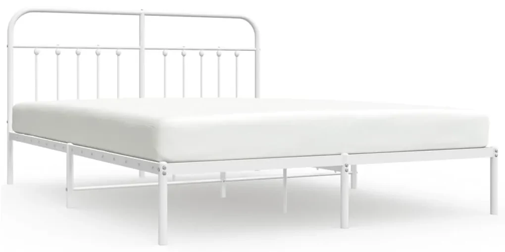 Giroletto con testiera metallo bianco 160x200 cm