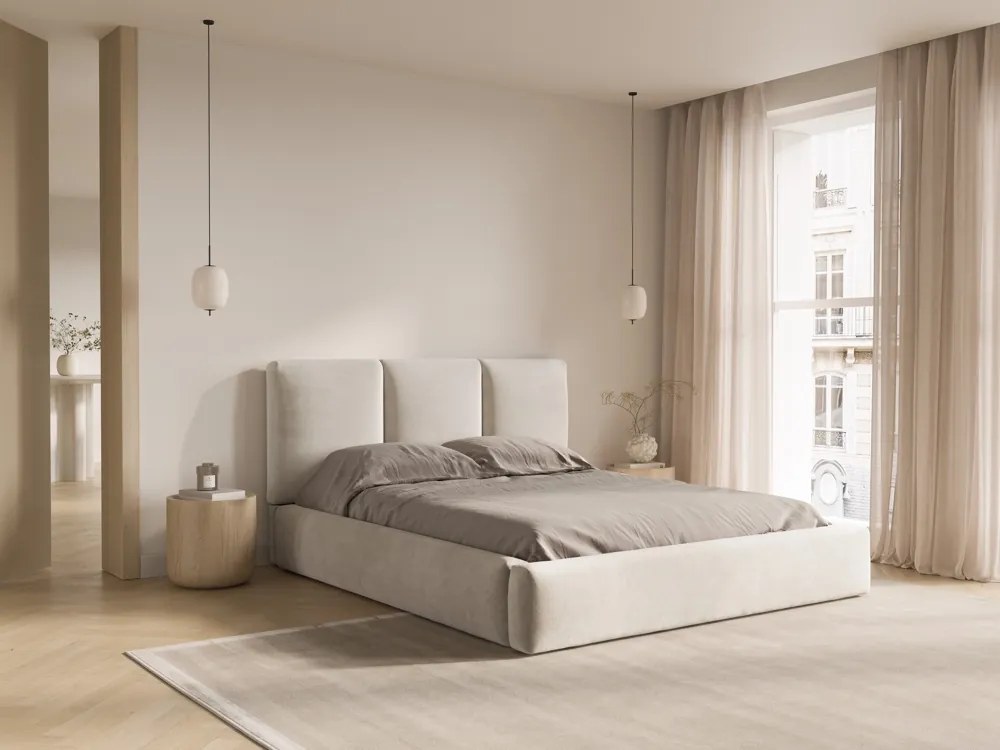 Letto Nicolas in velluto - 140x200 cm