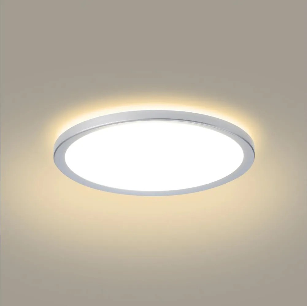 Brilagi - Lampada da soffitto per bagno ULTRASOTTILE LED/12W/230V Ø 22,5 cm argento IP54