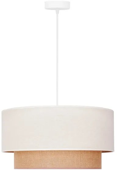 Duolla - Lampadario a sospensione con filo BOHO 1xE27/40W/230V diametro 45 cm color crema/marrone