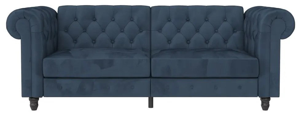 Divano in velluto blu scuro 236 cm Felix - Støraa