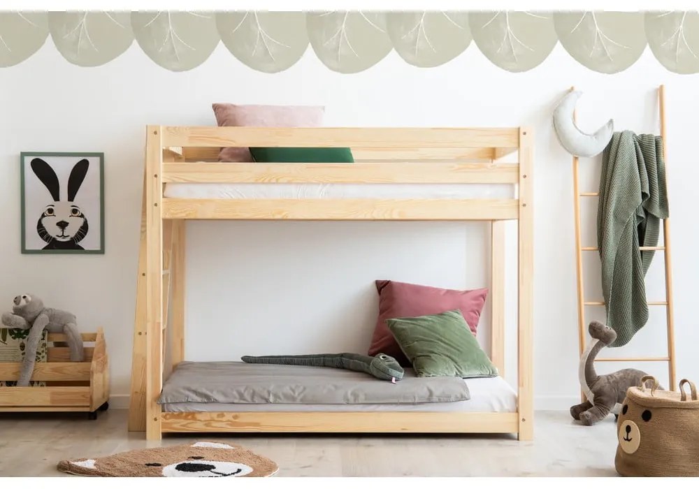 Letto a castello in legno di pino 90x200 cm CLPB - Adeko