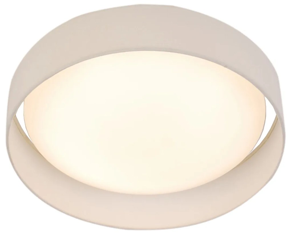 Plafoniera Contemporanea Gianna Tessuto Bianco Policarbonato Led 15,1W 3000K