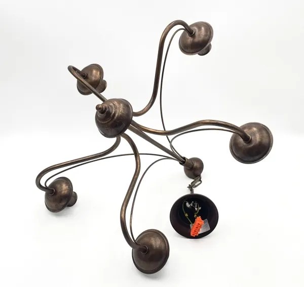 Lampadario a catena ANTON 5xE14/15W/230V, finitura bronzo