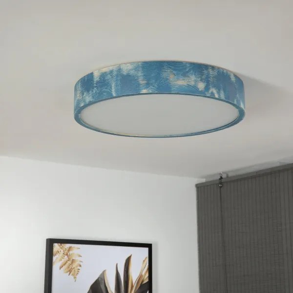 Brilagi - Plafoniera PINO 3xE27/15W/230V in pino/blu Ø 47,5 cm