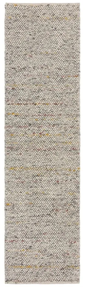 Passatoia in misto lana intrecciata a mano color crema 60x230 cm Minerals - Flair Rugs