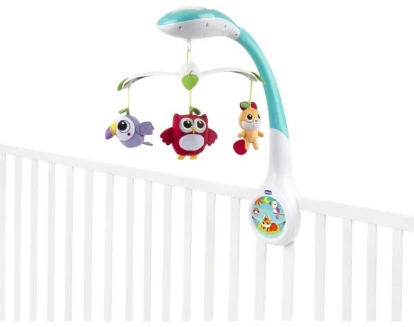 Chicco - Culla mobile con proiettore MAGIC FOREST 3xAA