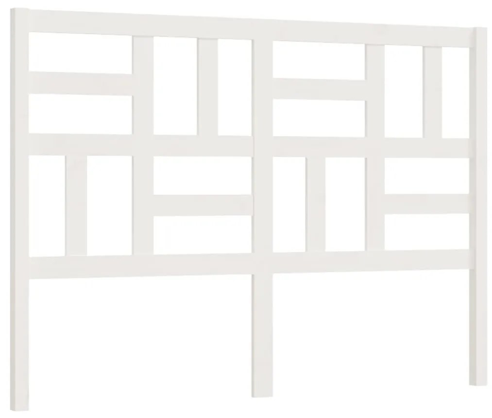 Testiera per letto bianca 156x4x104 cm legno massello di pino