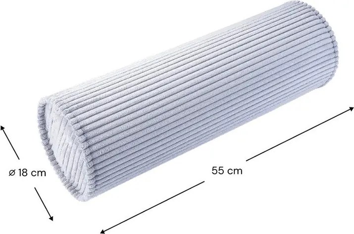 Cuscino per divano da bambini blu con rivestimento in velluto a coste Roll – Wigiwama