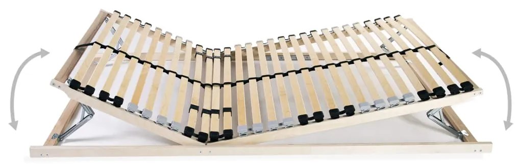 Reti a doghe 2 pz 7 zone con 28 doghe in legno 70x200 cm
