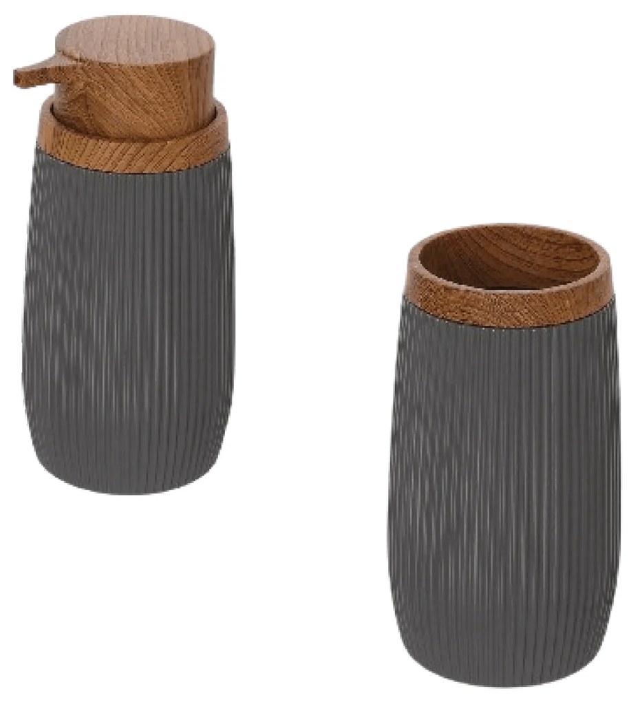 Set 2 Accessori D'Appoggio Feridras "London" Grigio