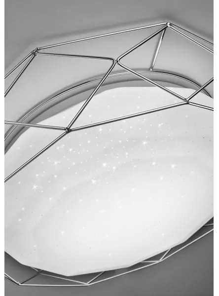 Plafoniera LED SVEN LED/24W/230V diametro 43 cm cromo lucido