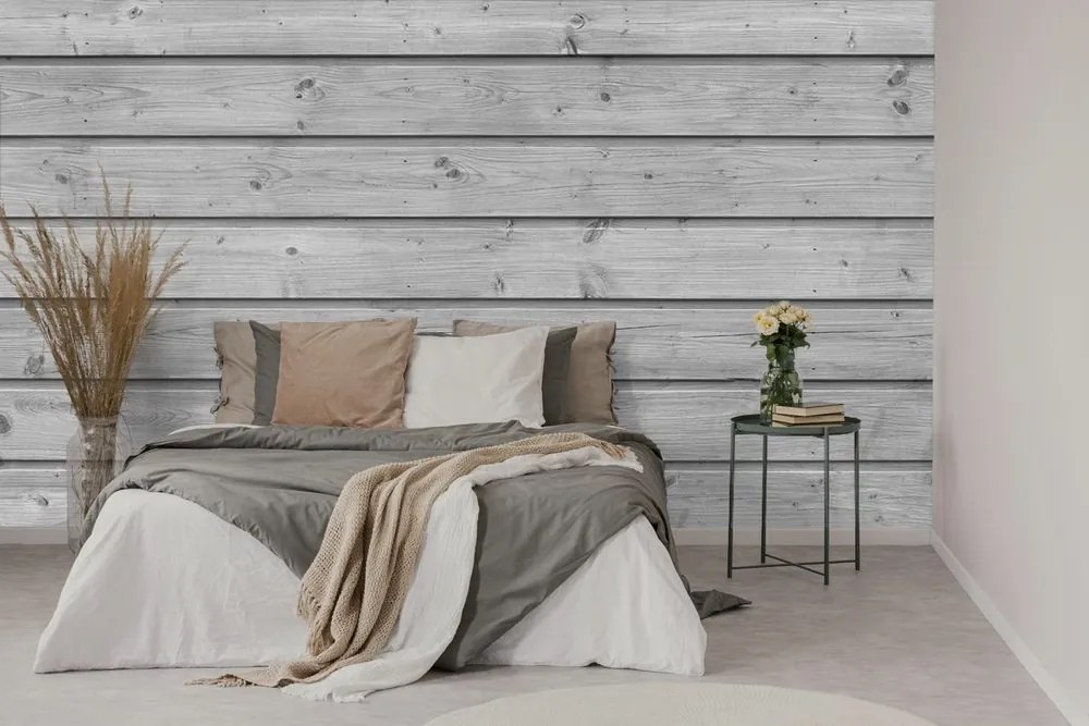 Carta da parati – Imitazione del Legno Grigio