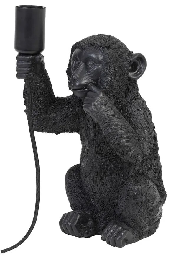 Lampada da tavolo nera (altezza 34 cm) Monkey - Light & Living