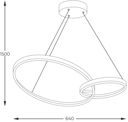 Zuma Line 20002P-GD - Lampadario LED a sospensione con filo RANDO LED/36W/230V 3000/4000/6000K