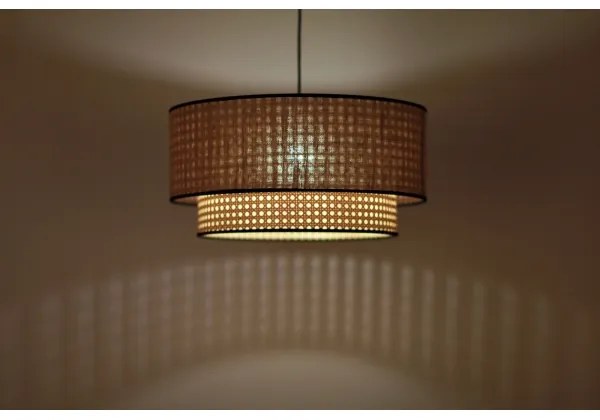 Duolla - Lampadario a sospensione con filo BOHO 1xE27/15W/230V diametro 45 cm beige/rattan