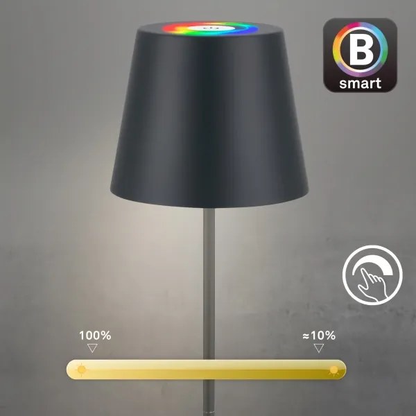 Briloner 7559015-LED Lampada da tavolo RGB COLORIS, 3,5 W/5 V, IP44, 2000 mAh, Wi-Fi Tuya