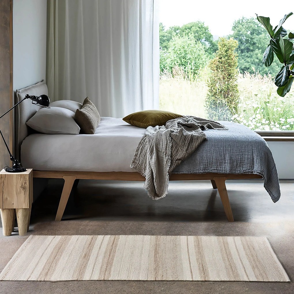 TIGER - tappeto in lana avorio con decoro