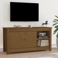 Mobile Porta TV Miele 103x36,5x52 cm in Legno Massello di Pino cod 9570