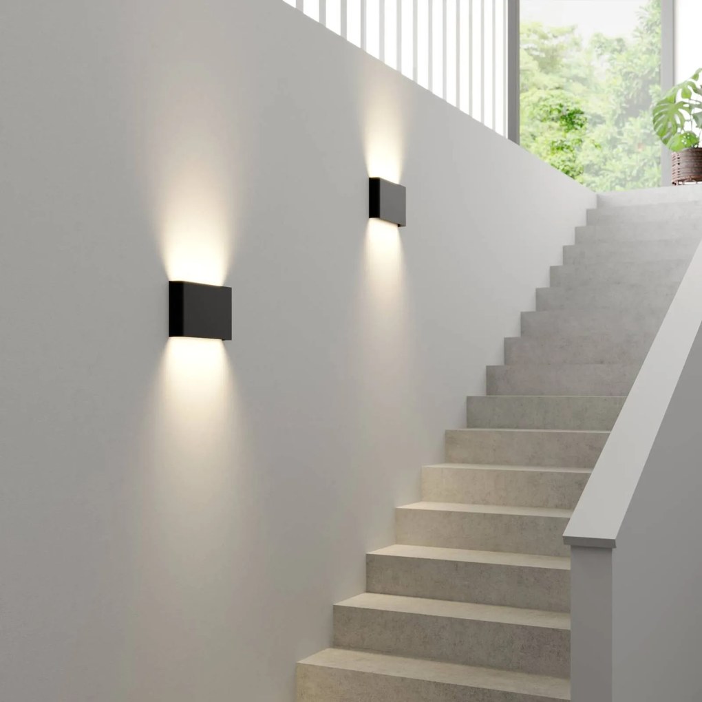 Nowodvorski Lighting Applique Haga, set da 3, grafite, G9, up/down, altezza 15 cm
