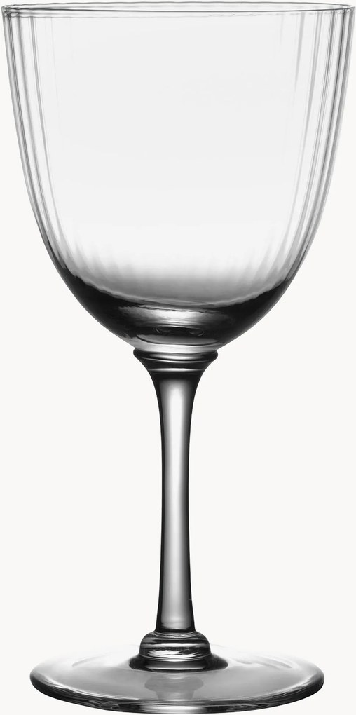 Set di 4 bicchieri da vino bianco in cristallo soffiato Ripple