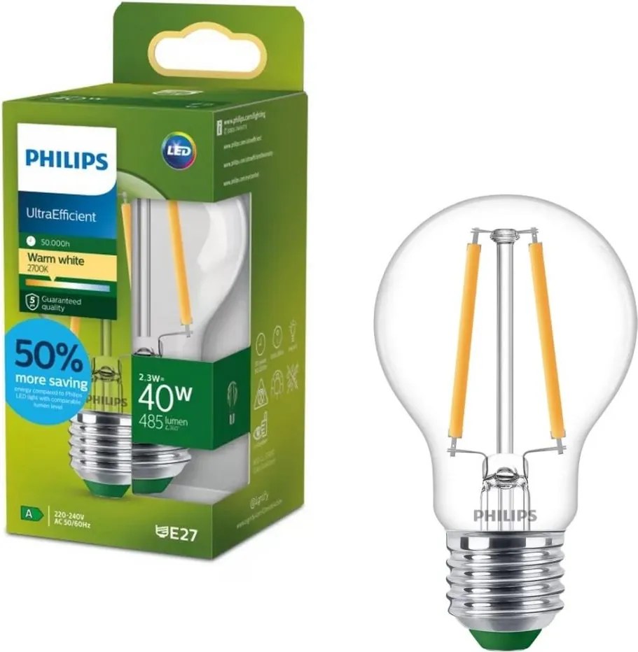 Lampadina LED Ultraefficiente Vintage Philips A60 E27/2,3W/230V 2700K