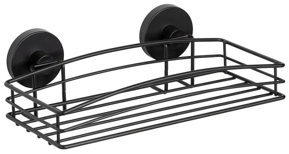 WENKO 24732100 - Mensola VACUUM-LOC rotonda nera 26 x 14 cm