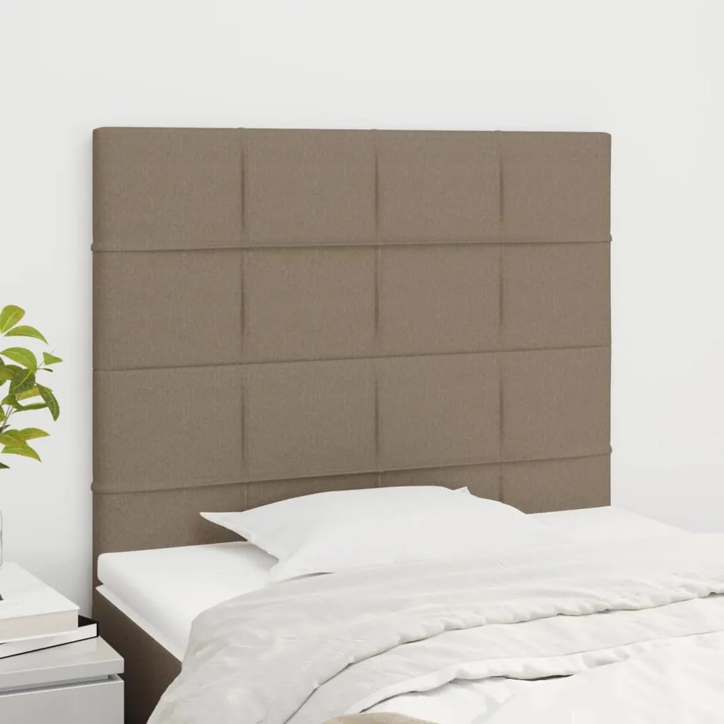 Testiera 2 Pz Tortora 90x5x78/88 Cm İn Tessuto /