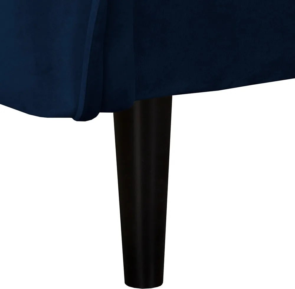 Divano blu scuro con rivestimento in velluto 138 cm Juli – Ropez