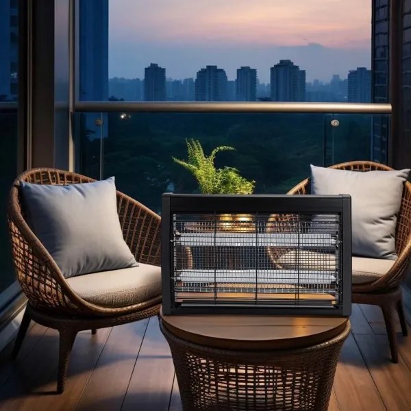 Brilagi - Trappola elettrica per insetti 2xUV/10W/230V 60 m2 nera