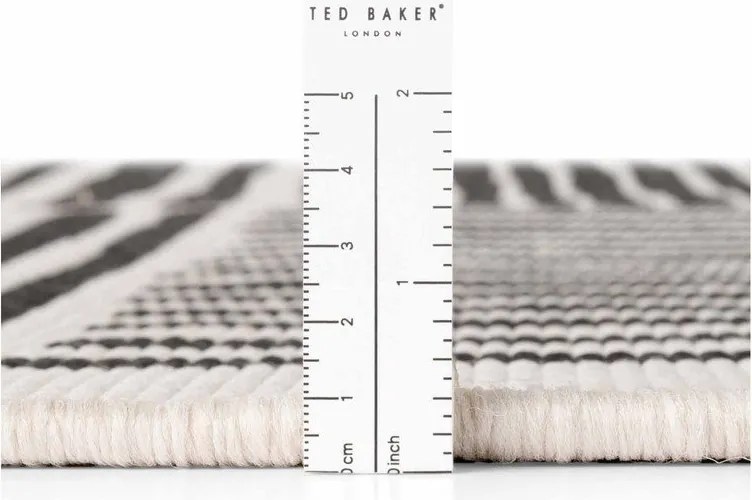 Tappeto da interno/esterno rotondo nero/color crema ø 200 cm Haringey Bounds – Ted Baker