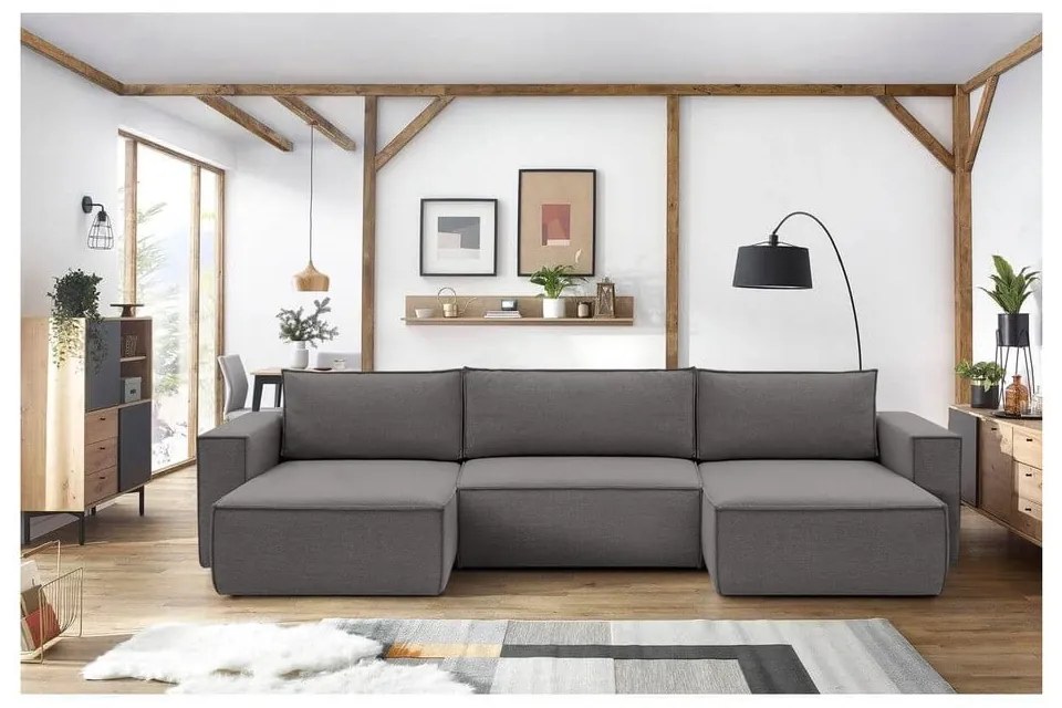 Divano angolare grigio (a U) Nihad structural - Bobochic Paris