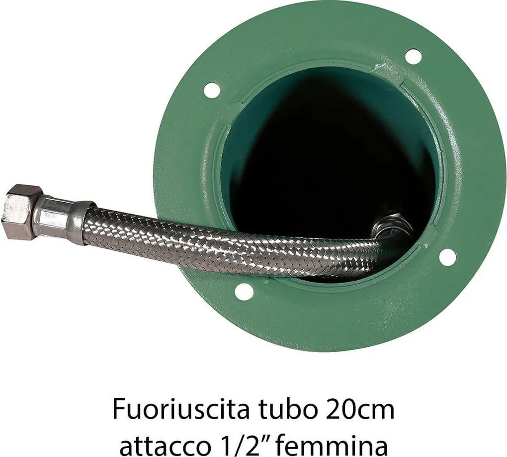 Fontana da Giardino con Rubinetto in Tinta Belfer 42/TT Ruggine...