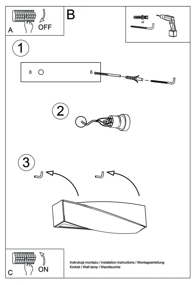 Lampada da parete in ceramica Mini Taurus - Sollux