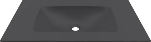 Lavabo da incasso per mobili 80,5 cm in keratek nero opaco | KK-8050NEL - KAMALU