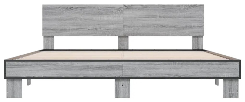 Giroletto grigio sonoma 180x200 cm in legno multistrato metallo